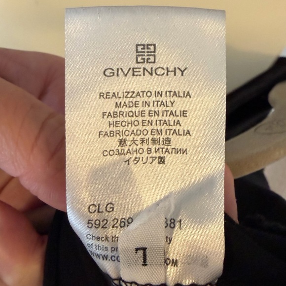 Givenchy Paris Distressed Black Short Sleeve Tee, Large - Picture 6 of 6